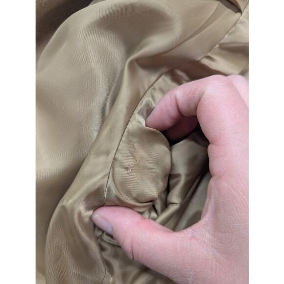 London Fog Winter Pea Coat Button Up Wool Blend Tan/Beige Women's sz Small - Picture 11 of 12